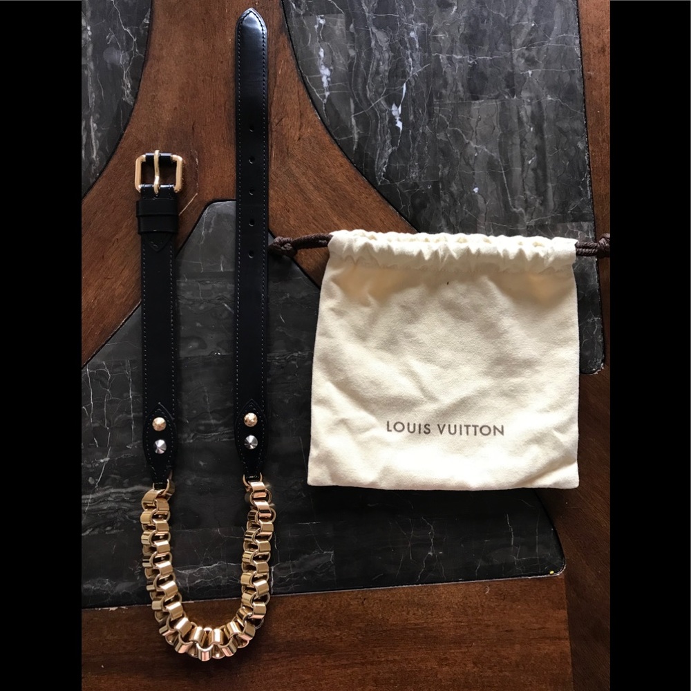 100% Authentic Louis Vuitton Goldtone Chain Belt